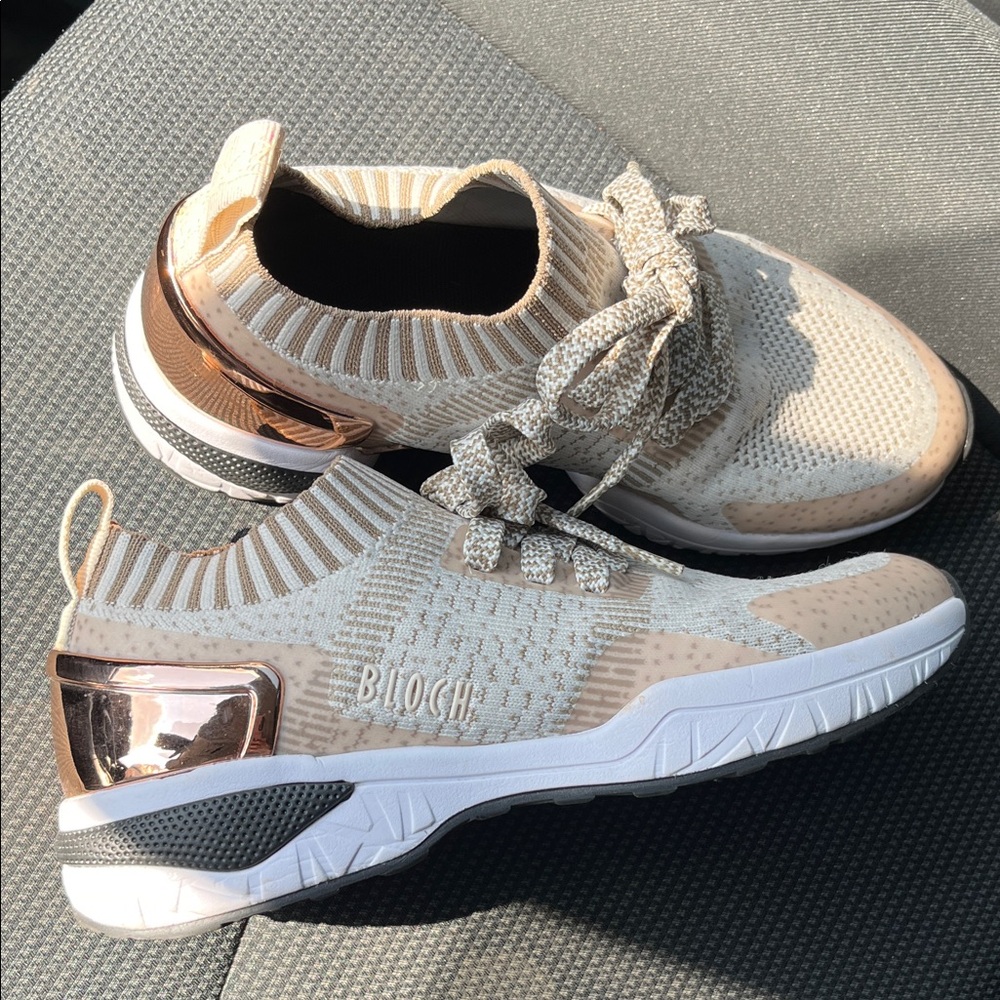 Bloch Cream and Metallic Sneakers